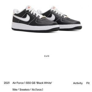 Air force 1 S50 GS black white
